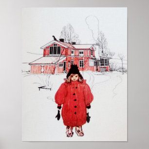 Stehend im Winter-Schnee Poster