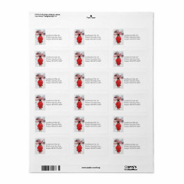 Stehend im Winterschnee Adressaufkleber