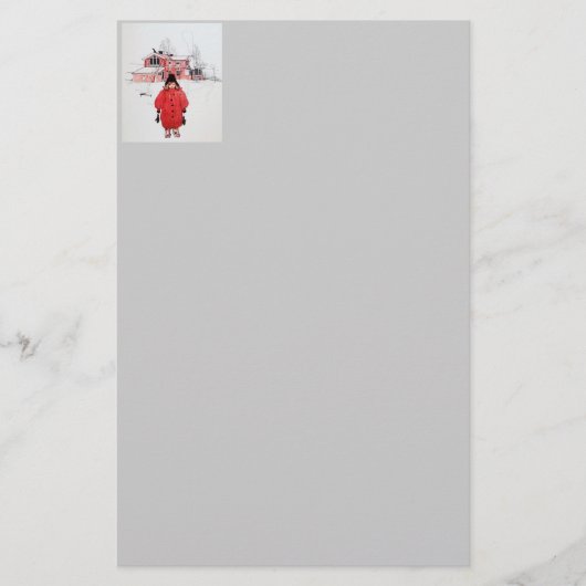 Stehend im Winterschnee Briefpapier (Vorderseite)