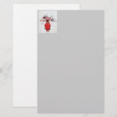 Stehend im Winterschnee Briefpapier (Vorne/Hinten)