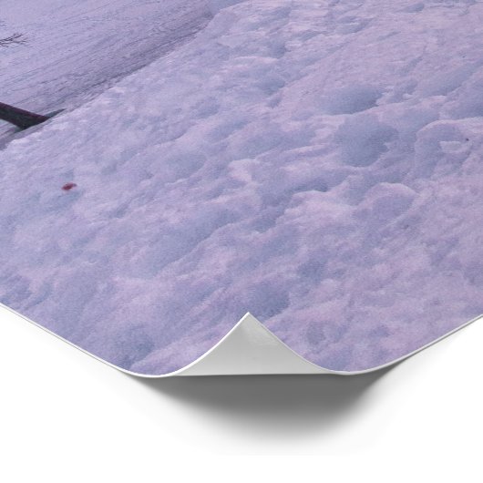 Stehend im Winterwunderland Poster (Ecke)