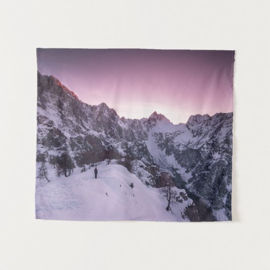 Stehend im Winterwunderland Wandteppich (Vorderseite (Horizontal))