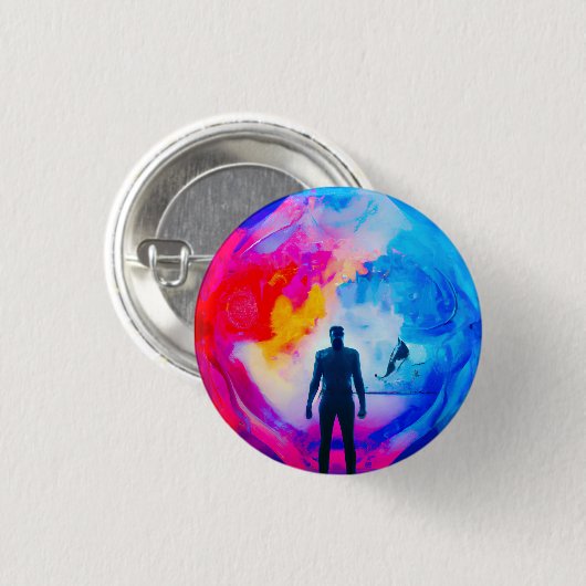 Stehend in Farben Button (Vorne & Hinten)