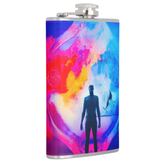 Stehend in Farben Flachmann (Rechts)