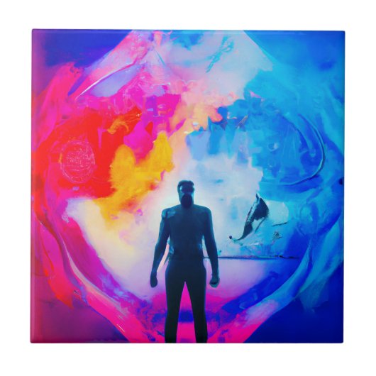 Stehend in Farben Fliese (Vorderseite)