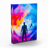 Stehend in Farben Fotoblock (Links)