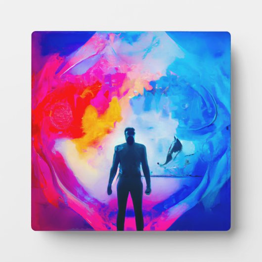 Stehend in Farben Fotoplatte (Vorderseite)