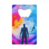 Stehend in Farben Geldbeutel Flaschenöffner (Vorderseite)