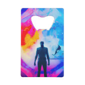 Stehend in Farben Geldbeutel Flaschenöffner (Rückseite)