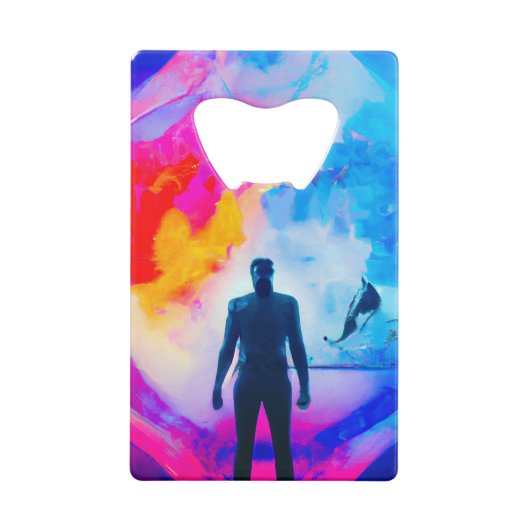 Stehend in Farben Geldbeutel Flaschenöffner (Rückseite)