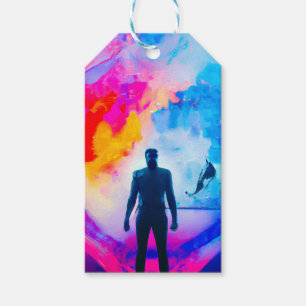 Stehend in Farben Geschenkanhänger