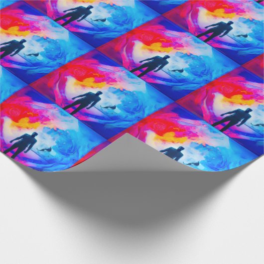 Stehend in Farben Geschenkpapier (Ecke)