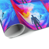 Stehend in Farben Geschenkpapier (Rolleneckpunkt)