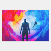 Stehend in Farben Geschenkpapier Set (Vorderseite 2)