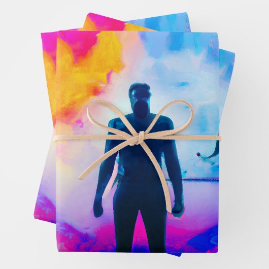 Stehend in Farben Geschenkpapier Set (Beispiel)