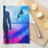 Stehend in Farben Geschirrtuch (Viertel Falte)