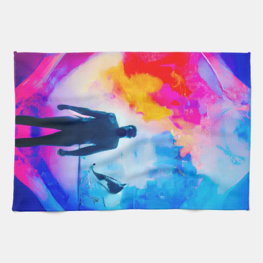 Stehend in Farben Geschirrtuch (Horizontal)