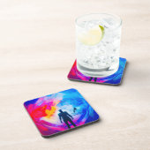 Stehend in Farben Getränkeuntersetzer (Rechte Seite)