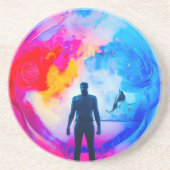 Stehend in Farben Getränkeuntersetzer (Vorne)