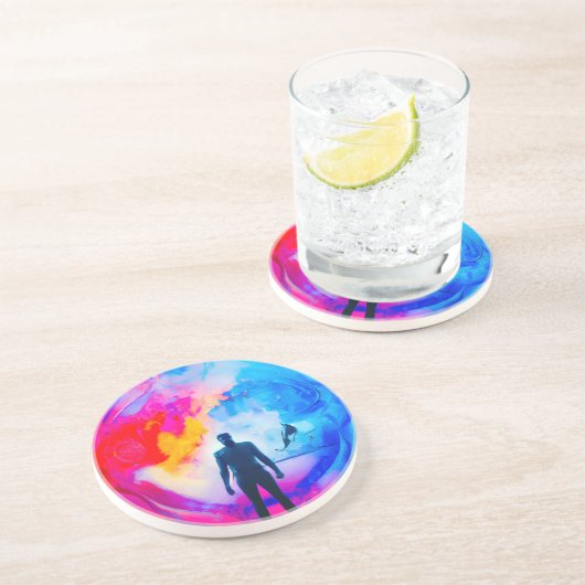 Stehend in Farben Getränkeuntersetzer (Seite)