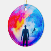 Stehend in Farben Keramik Ornament (Links)