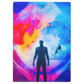 Stehend in Farben Klemmbrett (Rückseite)