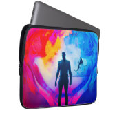 Stehend in Farben Laptopschutzhülle (Vorne Rechts)