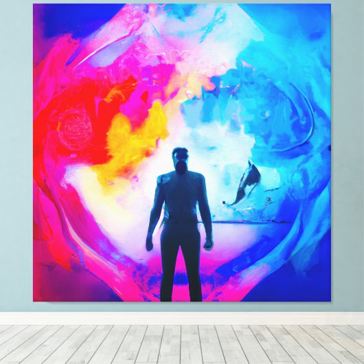 Stehend in Farben Leinwanddruck (Insitu (Holzboden))