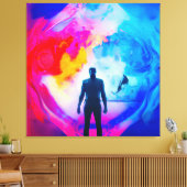 Stehend in Farben Leinwanddruck (Insitu (Wohnzimmer))