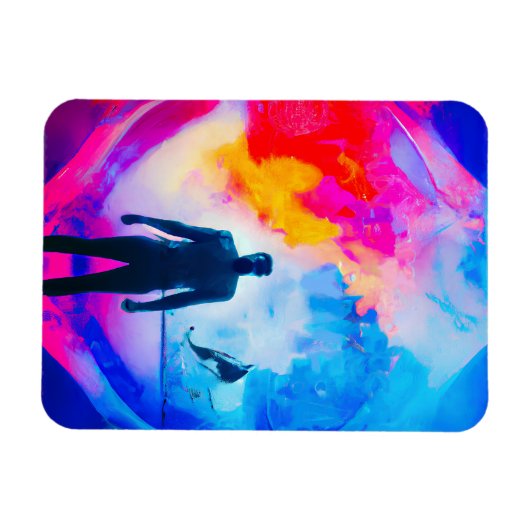 Stehend in Farben Magnet (Horizontal)