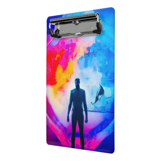 Stehend in Farben Mini Klemmbrett (Gewinkelt2)