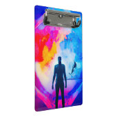 Stehend in Farben Mini Klemmbrett (Schrägansicht)