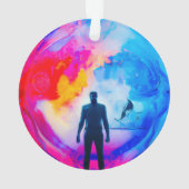 Stehend in Farben Ornament (Rückseite)