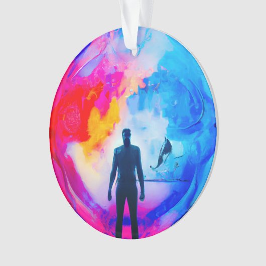 Stehend in Farben Ornament (Vorderseite)