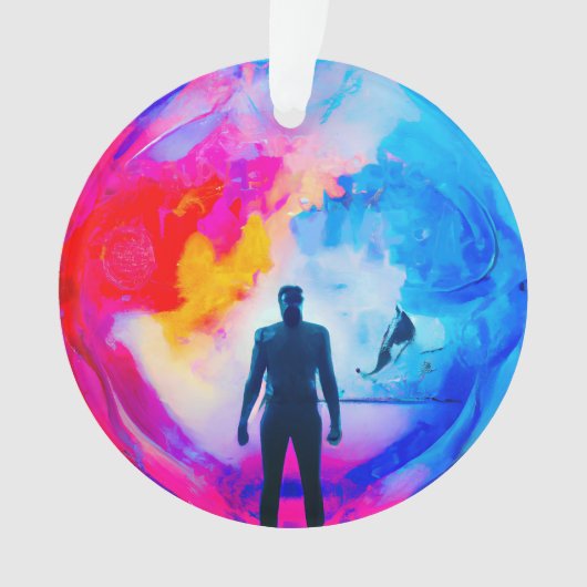 Stehend in Farben Ornament (Vorderseite)