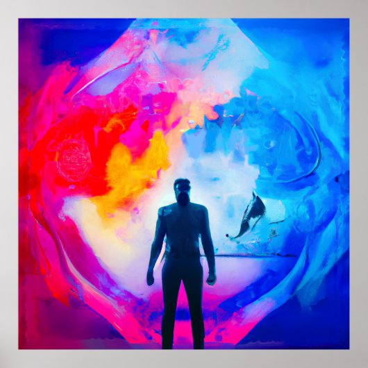 Stehend in Farben Poster (Vorne)