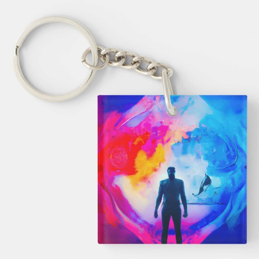 Stehend in Farben Schlüsselanhänger (Vorderseite)