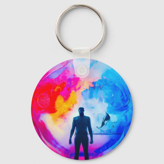 Stehend in Farben Schlüsselanhänger (Vorderseite)