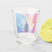 Stehend in Farben Schnapsglas (Rückseite)