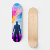 Stehend in Farben Skateboard (Vorderseite)