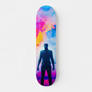 Stehend in Farben Skateboard