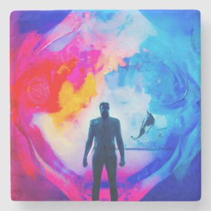 Stehend in Farben Steinuntersetzer