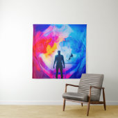 Stehend in Farben Wandteppich (Beispiel)