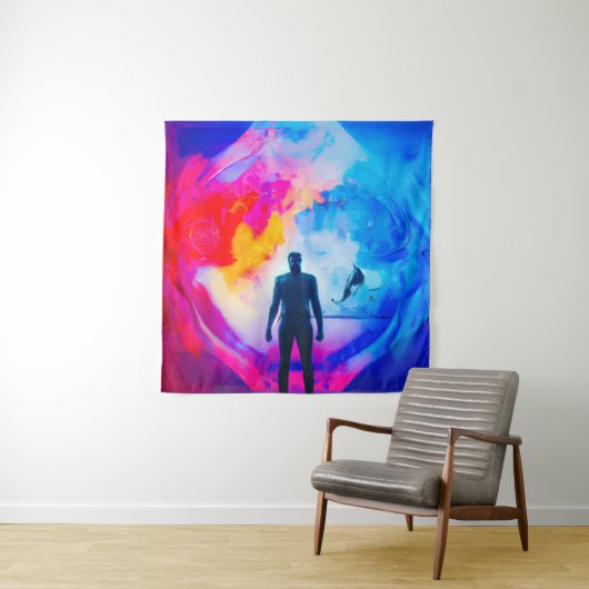 Stehend in Farben Wandteppich (Beispiel)