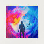 Stehend in Farben Wandteppich (Vorderseite)