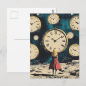 Stehend in Time Surreal Postkarte (Vorne/Hinten)