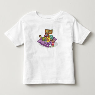Stehend mit Armen aufgewachsene Mädchen und Jungen Kleinkind T-shirt