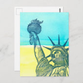 Stehend mit der Ukraine Postkarte (Vorne/Hinten)