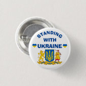 STEHEND MIT UKRAINE-Taste Button (Vorne & Hinten)