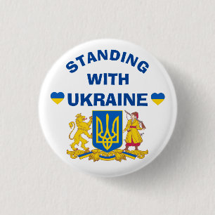 STEHEND MIT UKRAINE-Taste Button